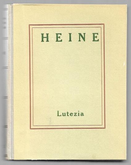 Lutezia - Heinrich Heine - copertina