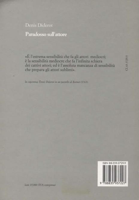 Paradosso sull'attore. A cura di Paolo Alatri - Denis Diderot - Libro Usato  - Editori Riuniti - | IBS