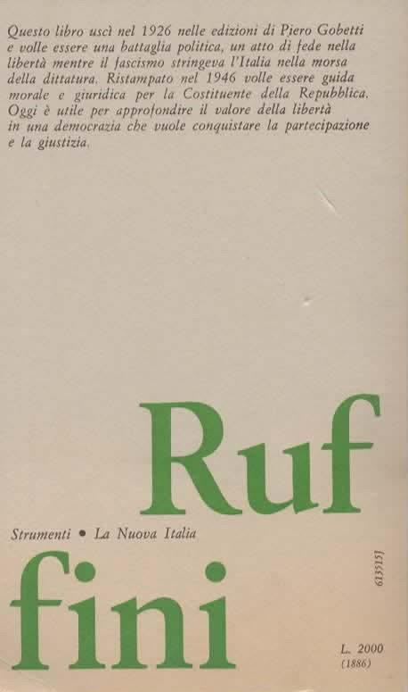 Diritti di libertà. Con introduzione e note di Piero Calamandrei - Francesco Ruffini - 2