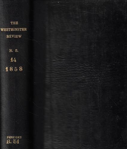 The westminster review July and October 1858 - copertina