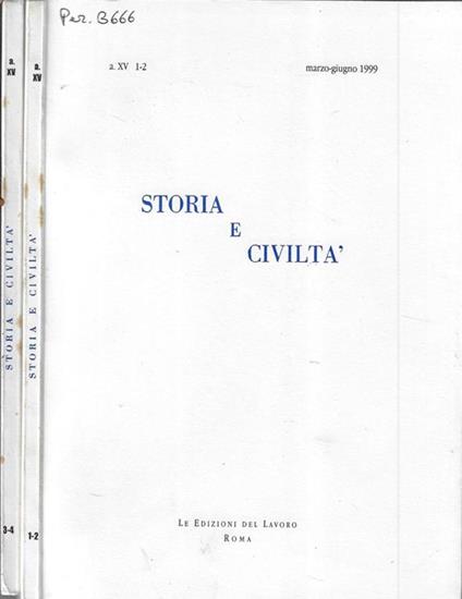 Storia e civiltà anno 1999 - copertina