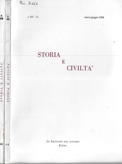 Storia e civiltà anno 1998 - copertina