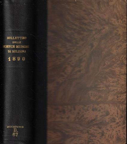 Bullettino delle scienze mediche  Anno 1890 (incompleta) - copertina