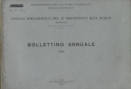 Bollettino Annuale 1924 - copertina