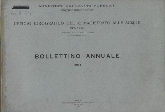 Bollettino Annuale 1924 - copertina