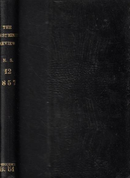 The Westminster Review July and October 1857 - copertina