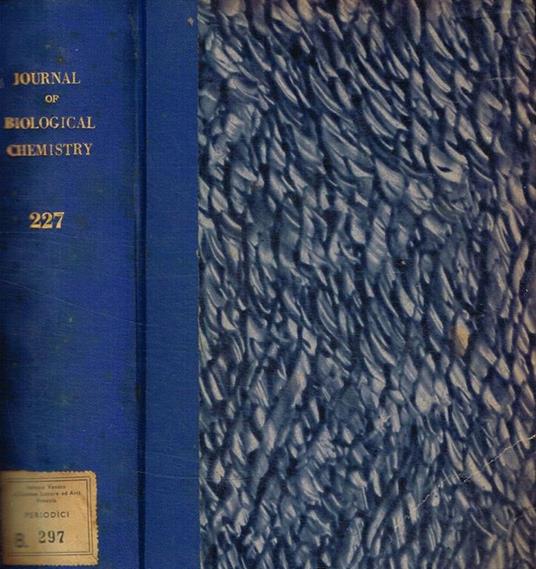 The journal of biological chemistry. Volume 227, 1957 - copertina