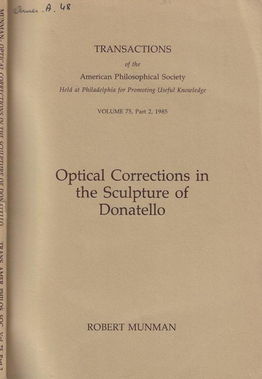 Optical Corrections in the Sculpture of Donatello - copertina