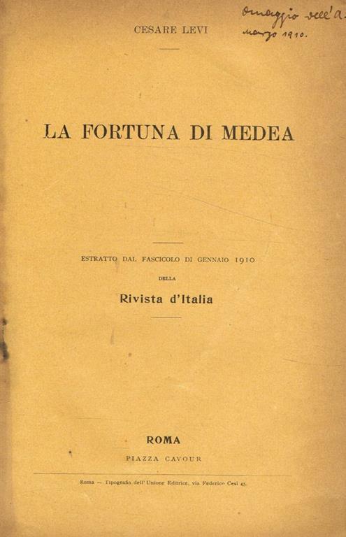 La fortuna de Medea - Cesare Lievi - copertina