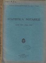 Statistica notarile anni 1935, 1936, 1937