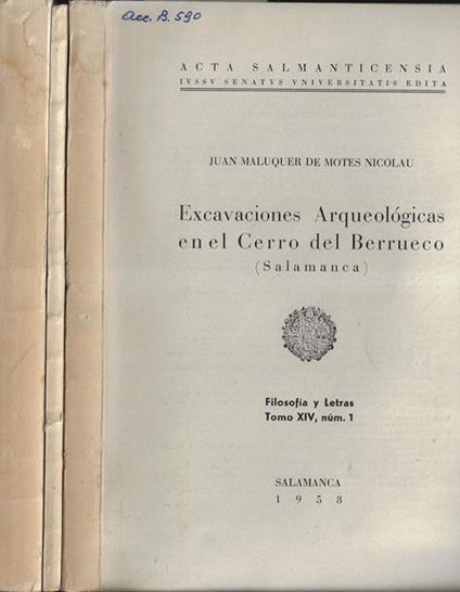 Acta salmanticensia Filosofia y letras tomo XIV N. 1, 2, 3 - copertina