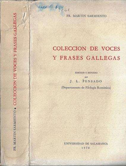 Coleccion de voces y frases gallegas - copertina