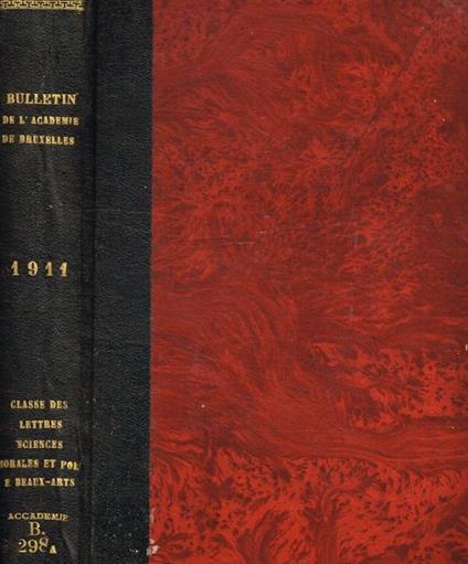 Bulletin de la classe des lettres et des sciences morales et politiques et de la classe des beaux-arts, 1911 - copertina