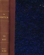 La critica. Rivista di letteratura, storia e filosofia. Volume XXXV, terza serie, 1937