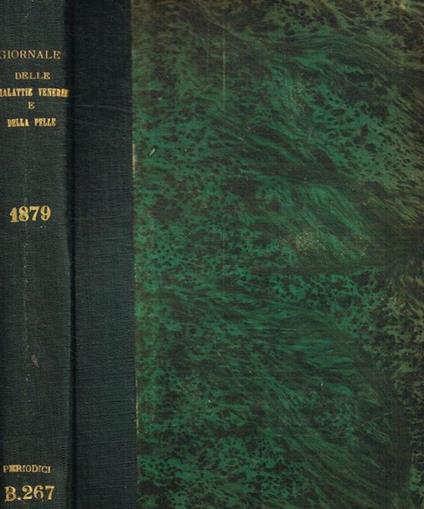 Giornale italiano delle malattie veneree e della pelle. Anno XIV, 1879 - copertina