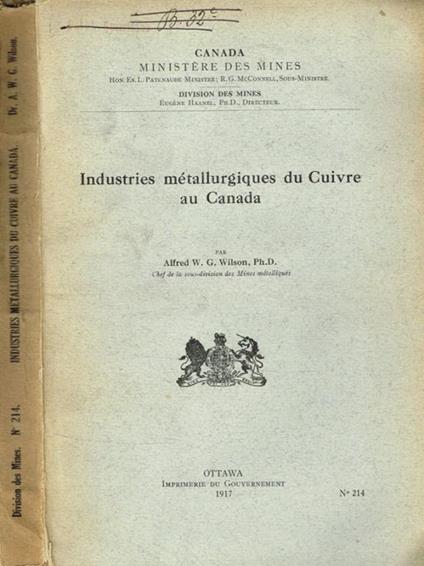 Industries metallurgiques du Cuivre au canada - copertina