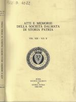 Atti e Memorie della Società Dalmata di Storia Patria Vol. XIII