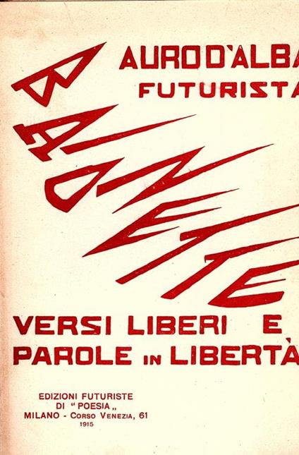 Baionette. Versi liberi e parole in libertà - copertina