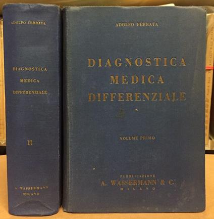 diagnostica medica differenziale vol I-II - Adolfo Ferrata - copertina