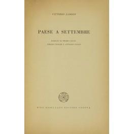 Paese a settembre. Disegni di Primo Conti Orazio Toschi e Antonio Fasan - Vittorio Zambon - copertina