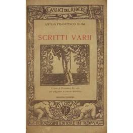 Scritti varii. A cura di Fernando Palazzi. Con xilografie di Emilio Mantelli - Anton Francesco Doni - copertina