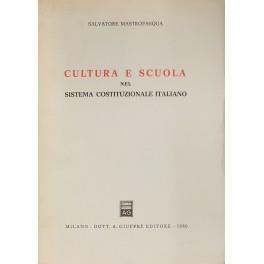 Cultura e scuola nel sistema costituzionale italiano - Salvatore Mastropasqua - copertina