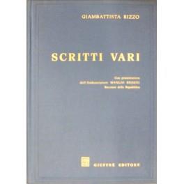 Scritti vari - Giovambattista Rizzo - copertina