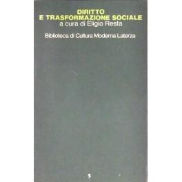 Diritto e trasformazione sociale - Eligio Resta - copertina