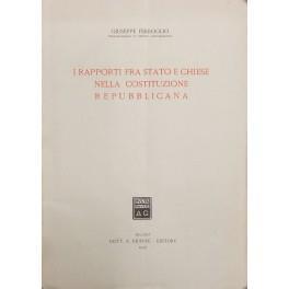 I rapporti fra Stato e chiese nella Costituzione Repubblicana - Giuseppe Foglio - copertina