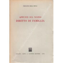 Appunti sul nuovo diritto di famiglia - Fernando Della Rocca - copertina