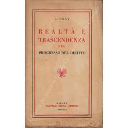 Realtà e trascendenza nel progresso del diritto - Carlo Gay - copertina