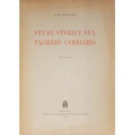 Studi storici sul pagherò cambiario - Ugo Nicolini - copertina