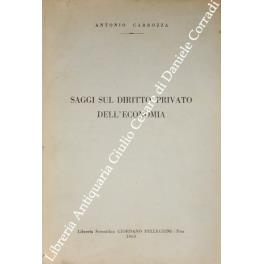 Saggi sul diritto privato dell'economia - Antonio Carrozza - copertina