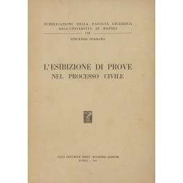 L' esibizione di prove nel processo civile - Vincenzo Sparano - copertina