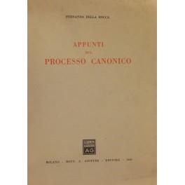 Appunti sul processo canonico - Fernando Della Rocca - copertina