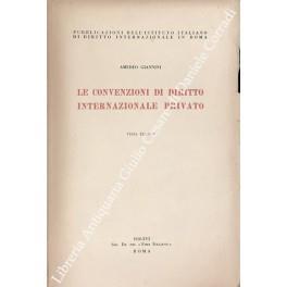 Le convenzioni di diritto internazionale privato - Amedeo Giannini - copertina