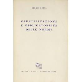 Giustificazione e obbligatorietà delle norme - Sergio Cotta - copertina