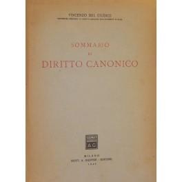 Sommario di diritto canonico - Vincenzo Del Giudice - copertina
