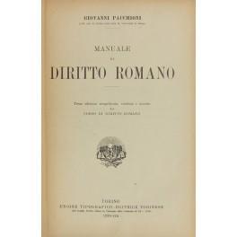 Manuale di diritto romano - Giovanni Pacchioni - copertina