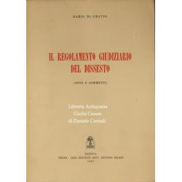 Il regolamento giudiziario del dissesto (note e commenti) - Dario Di Gravio - copertina