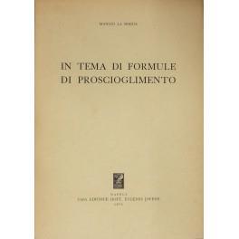 In tema di formule di proscioglimento - Manlio La Rocca - copertina