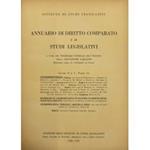 Annuario di diritto comparato e di studi legislativi. A cura di Salvatore Galgano. Prima serie. Vol. IV e V - Parte III - 1930