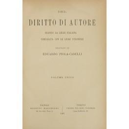 Del diritto di autore secondo la legge italiana comparata con le leggi straniere - copertina