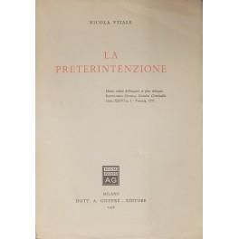 La preterintenzione - Nicola Vitale - copertina