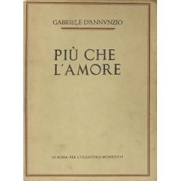Più che l'amore - Gabriele D'Annunzio - copertina