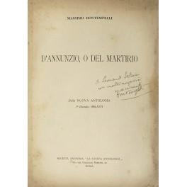 D'Annunzio o del martirio - Massimo Bontempelli - copertina