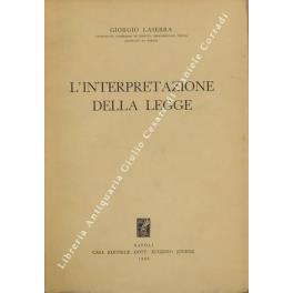 L' interpretazione della legge - Giorgio Laserra - copertina