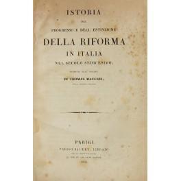 Istoria del progresso e dell'estinzione della Riforma in Italia nel secolo sedicesimo - copertina