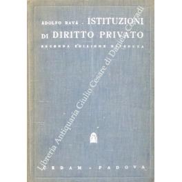 Istituzioni di diritto privato - Adolfo Ravà - copertina