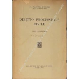 Diritto processuale civile. Corso universitario - Paolo D'Onofrio - copertina